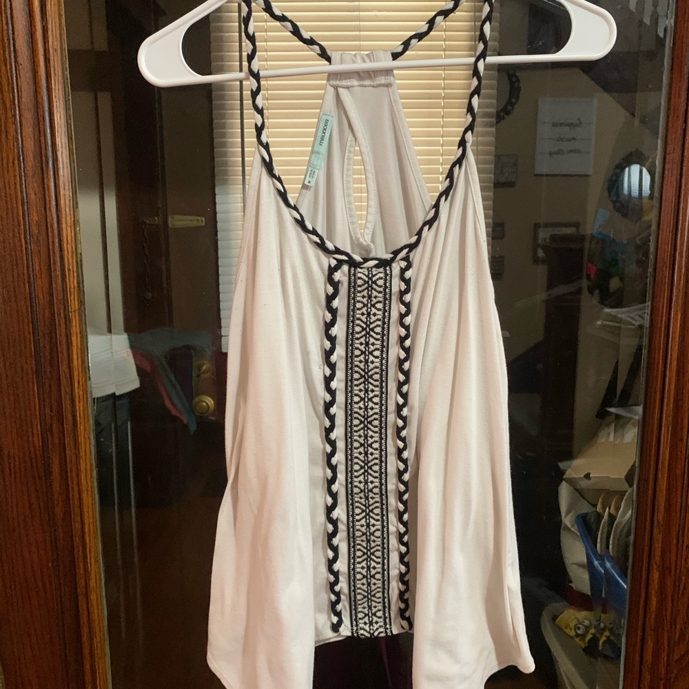 Maurice’s White with Black embellishment Top